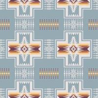 kleurrijk inheems Amerikaans meetkundig patroon. kleurrijk aztec zuidwestelijk meetkundig vorm naadloos patroon. etnisch meetkundig patroon gebruik voor textiel, huis decoratie elementen, bekleding, enz. vector