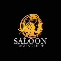 salon logo ontwerp vector