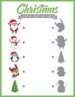 kerst schaduw matching games vector