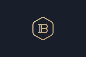 letter b-logo. letter b monogram logo ontwerp. eenvoudig b-logo. luxe lijntekeningen of monoline-logo. vector illustratie