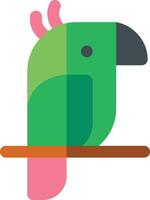 een groen papegaai zittend Aan een Afdeling vector