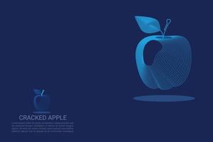 gebarsten appel vector ontwerp