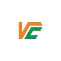 brief vc streep kleurrijk meetkundig gemakkelijk logo vector