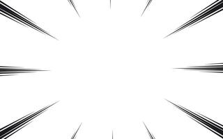 radiaal lijnen achtergrond voor grappig boeken. manga snelheid kader, explosie achtergrond. zwart en wit illustratie vector