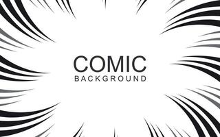 grappig boek en manga snelheid lijnen achtergrond. manga snelheid kader, super held actie, explosie achtergrond. zwart en wit illustratie vector