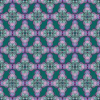 naadloos kleur patroon met sluitingen vormen een ruitvormig ornament Aan een groen achtergrond vector