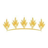landbouw tarwe logo sjabloon en symbool vector
