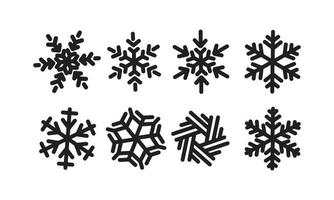 set van sneeuwvlokken vector, winter en chistmas pictogram, geïsoleerde background vector