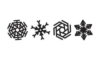 set van sneeuwvlokken vector, winter en chistmas pictogram, geïsoleerde background vector