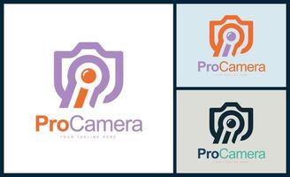 pro camera brief w studio logo ontwerp sjabloon voor merk of bedrijf en andere vector