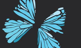 vlinder kleur stijl vector met zwarte achtergrond. vlindervleugels met lichtgroene kleurschakering. ontwerpsjablonen voor achtergrond, sociale media, sjabloon, poster, uitnodiging en meer