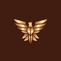 minimalistische modern gouden vogel logo ontwerp vector