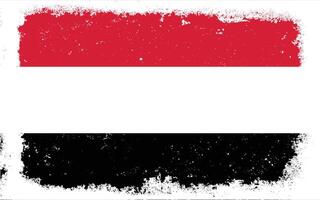 wijnoogst vlak ontwerp grunge Jemen vlag achtergrond vector