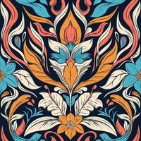 kleurrijk naadloos patroon met fabriek abstract ontwerp vector