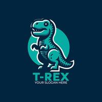 t-rex dinosaurussen mascotte logo ontwerp vector