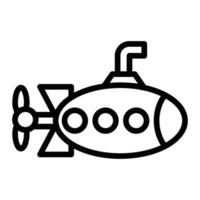 speelgoed- onderzeeër lijn icoon ontwerp vector
