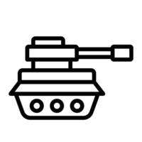 speelgoed- tank lijn icoon ontwerp vector
