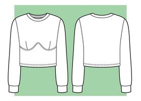 bemanning nek sweater mode illustratie vector