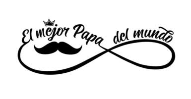 Spaans geschenk logo voor vader dag. creatief oneindigheid verdeler vorm geven aan. t overhemd grafisch ontwerp vector