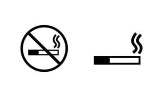 icon collectie set roken editie in eenvoudige zwart-wit stijl. geometrische vormen elementen geïsoleerd op een witte achtergrond in logo ontwerp vector. vector