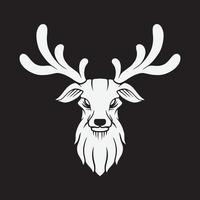 vectorillustratie van een hert. dierenkopontwerp voor logo en t-shirtontwerp vector