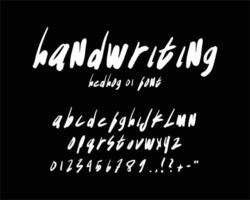 handgeschreven kalligrafie alfabet. creatieve vectortypografie kan worden gebruikt voor ontwerpen, posters, uitnodigingen, prenten, enz. natuurlijke belettering in handtekeningen. vector