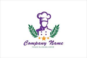 keuken chef logo ontwerp vector