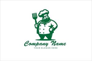 keuken chef logo ontwerp vector