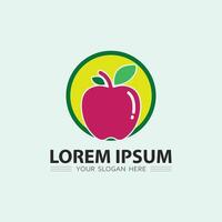 fruit icoon en fruit logo ontwerp vers fruit tropisch natuur voedsel illustratie vector