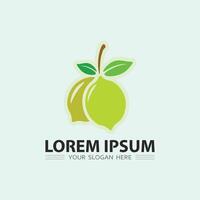 fruit icoon en fruit logo ontwerp vers fruit tropisch natuur voedsel illustratie vector