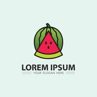 fruit icoon en fruit logo ontwerp vers fruit tropisch natuur voedsel illustratie vector