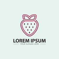 fruit icoon en fruit logo ontwerp vers fruit tropisch natuur voedsel illustratie vector