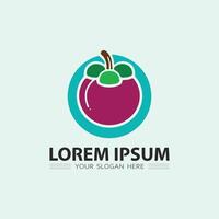 fruit icoon en fruit logo ontwerp vers fruit tropisch natuur voedsel illustratie vector