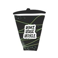 verminderen hergebruik recycle concept. ontwerp. vector
