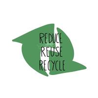 verminderen hergebruik recycle concept. ontwerp. vector