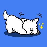pluizig schattig hond nodigt uit eigenaar naar Speel tekening illustratie vector