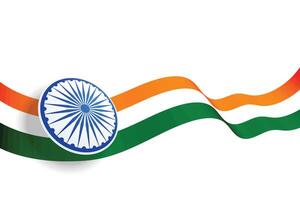 golvend Indisch vlag ontwerp met blauw chakra vector