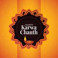 Indisch gelukkig karwa chauth festival mooi achtergrond ontwerp vector