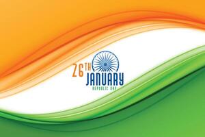 gelukkig republiek dag van Indië vlag ontwerp achtergrond vector