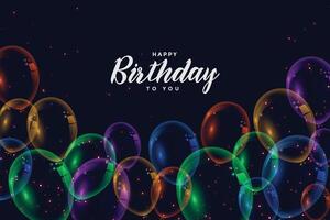 gelukkig verjaardag kleurrijk ballonnen viering achtergrond ontwerp vector