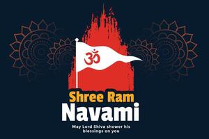 shree RAM navami Hindoe festival wensen ontwerp vector