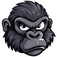 een boos gorilla hoofd vector