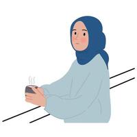 hijab meisje tekenfilm illustratie vector