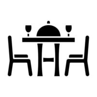 eettafel glyph icon vector