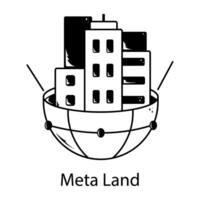 modieus meta land- vector