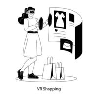 modieus vr boodschappen doen vector