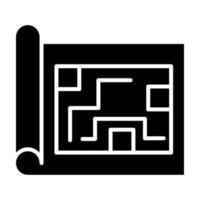 huisplan glyph icoon vector