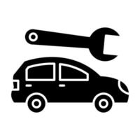 auto service glyph icoon vector