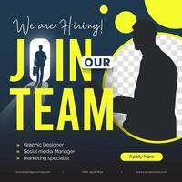 wij zijn in dienst nemen naar toetreden onze team werving Open vacature ontwerp vector