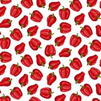 naadloos patroon rood klok peper, paprika, groente, gezond voedsel. klok peper in tekenfilm stijl. grafisch element voor kleding stof, textiel, kleding, omhulsel papier, behang, poster. illustratie vector